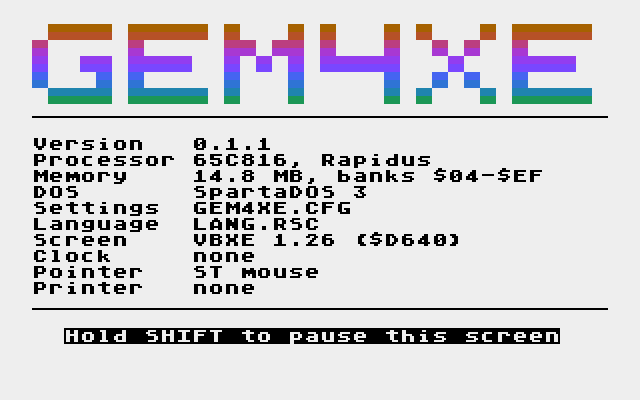 GEM4XE Boot